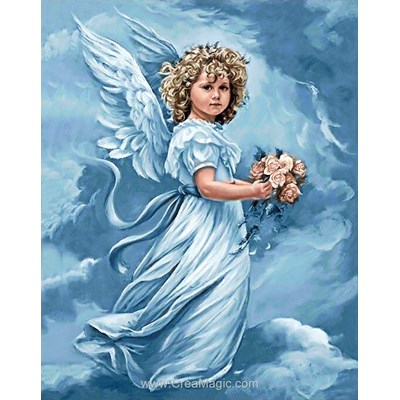 Kit broderie diamant angel with flowers de Wizardi