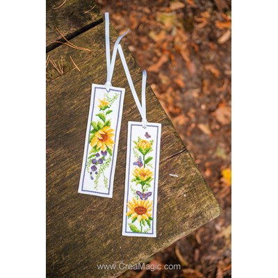 Marque page à broder Tournesol - lot de 2 - Vervaco