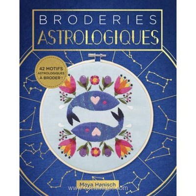 Livre Broderies astrologiques - 42 motifs astrologiques a broder - Librairie Créative