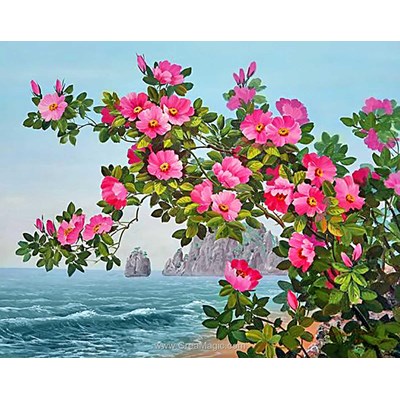 Kit broderie diamant Collection d'art blossoming dig rose