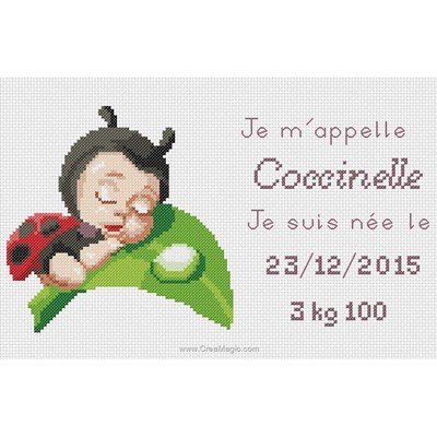 Kit broderie bébé bébé coccinelle - Mimo Verde