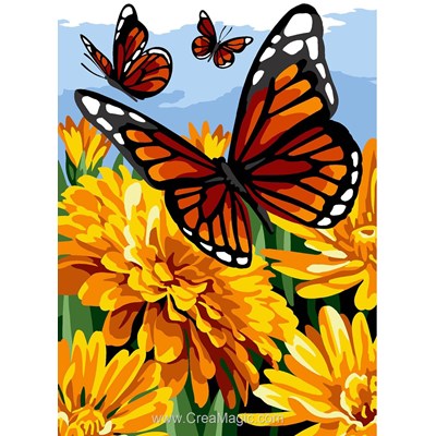 Margot canevas papillons couleur soleil