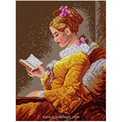 Canevas Personnages - Canevas Jeune femme lisant - Orchidea