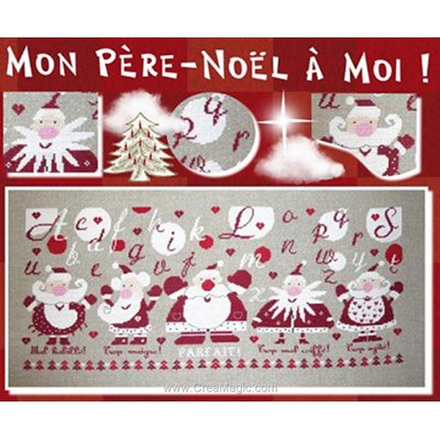 Fiche de broderie d'Isabelle Haccourt Vautier au point de croix mon père noël à moi