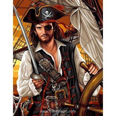 Pirate à l'abordage canevas - Rafael Angelot