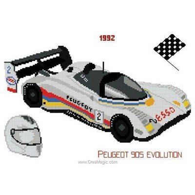 Broderie de Luc Création au point de croix peugeot 505 evolution
