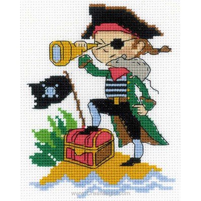 Broderie mini kit le brave pirate - RIOLIS