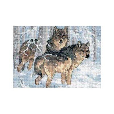 Kit à broder winter wolves - Dimensions