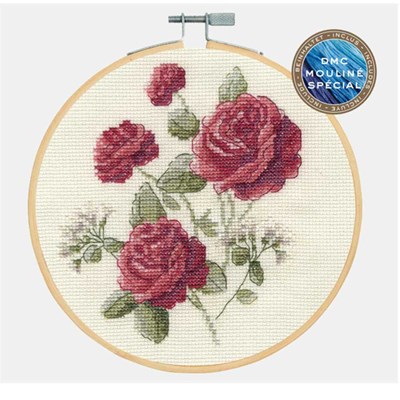 Broderie en point compté DMC collection flower - roses