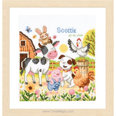 Kit broderie Les animaux de la ferme - Vervaco