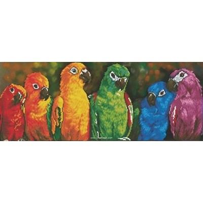 Broderie diamant - Les perroquets arc - Diamond Dotz