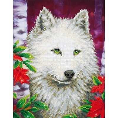 Broderie diamant - Le loup blanc - Diamond Dotz