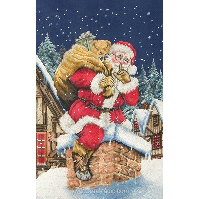 Broderie au point de croix compté Anchor secret du père noël