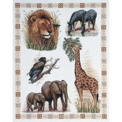 Royal Paris kit broderie les animaux de l'afrique