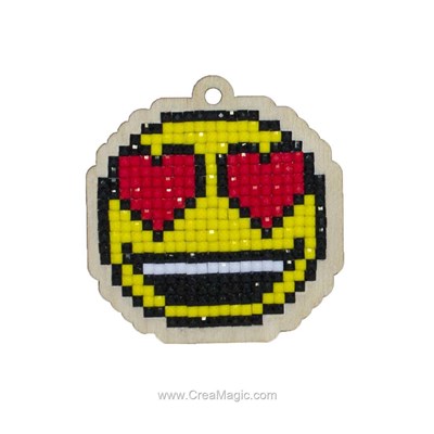 Kit broderie diamant smiley in love de Wizardi