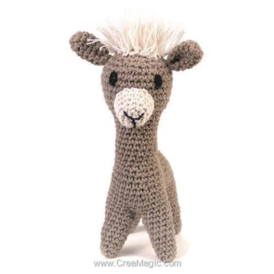 Kits amigurumi - Laurie le lama - taupe - Hoooked