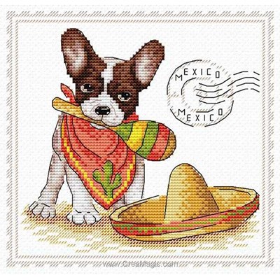 kit à broder Chien mexicain - MP Studia