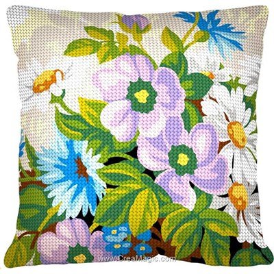 Coussin Margot au demi point douceur de printemps