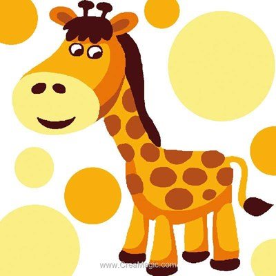 Kit canevas a broder pour enfants Luc Création girafe