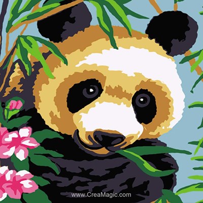 Cache-cache panda kit canevas debutant - Collection d'art