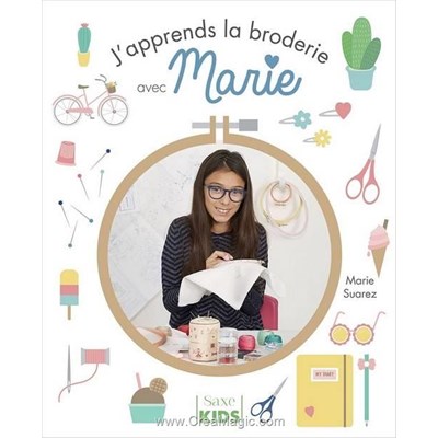 Livre J'apprends la broderie avec marie - Librairie Créative