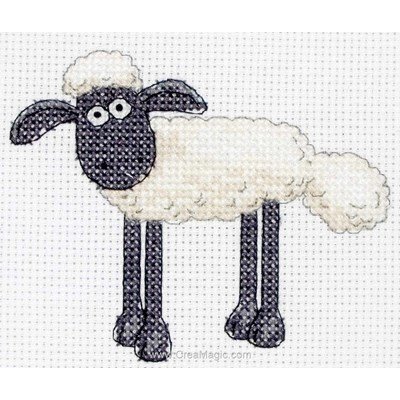 Anchor tableau point de croix shaun the sheep mini
