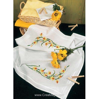 Kit nappe narcisses en broderie traditionnelle - Royal Paris 6301-1749