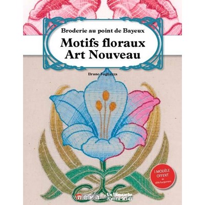 Livre Motifs floraux art nouveau broderie au point de bayeux - Librairie Créative