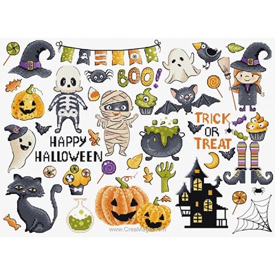 Kit broderie Halloween sampler - LETISTITCH