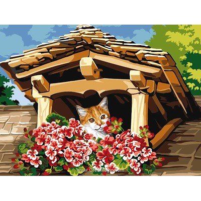Le chat à la vieille lucarne canevas chez Margot