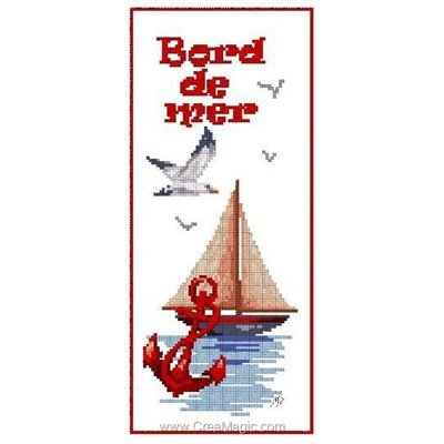 Fiche de broderie d'Anagram au point de croix bord de mer