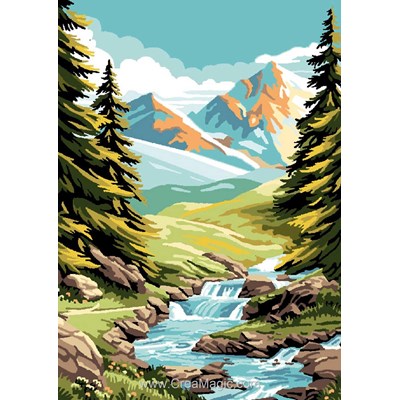 Canevas Le torrent - Mimo Verde