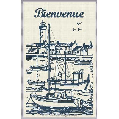 Bienvenue dans le port fiche broderie point de croix d'Anagram