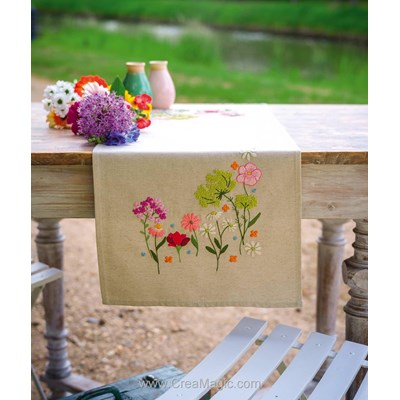 kit Chemin de Table Fleurs sauvages - Vervaco