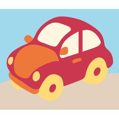 La voiture rouge kit canevas pour enfants - DMC
