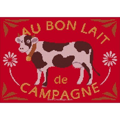 Au bon lait de campagne broderie point compté - Points De Repère