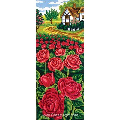 Canevas champs de roses de Collection d'art