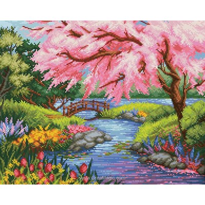 Broderie diamant paysage japonais - Diamond Painting