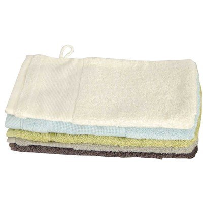 Gant de toilette (lot 2) en fibre soja anis à broder - DMC