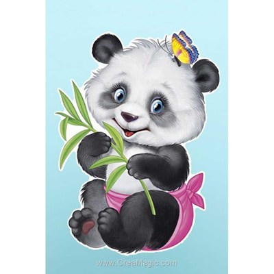 Broderie diamant Wizardi mon bébé panda