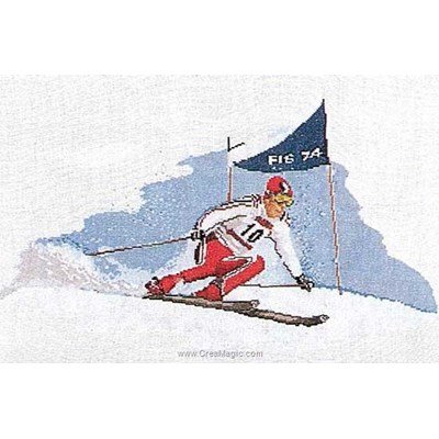 Skiing sur lin la broderie - Thea Gouverneur