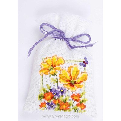 Sachet senteur à broder fleurs de printemps de Vervaco