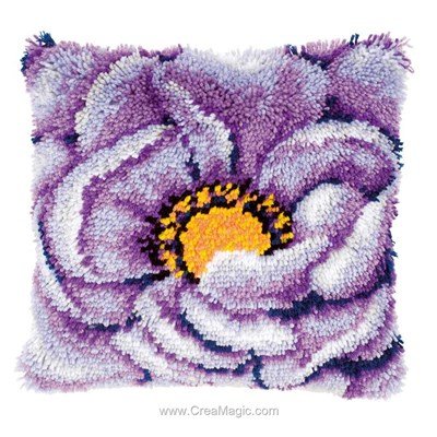 Coussin point noué coeur de fleur - Vervaco