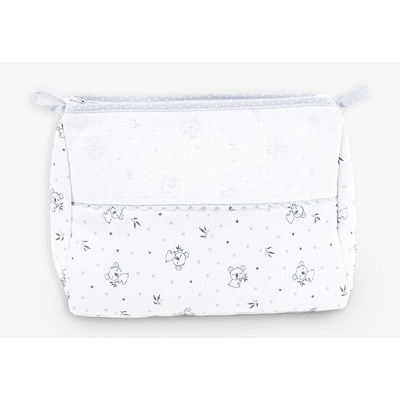 Trousse de toilette naissance koala - gris à broder DMC