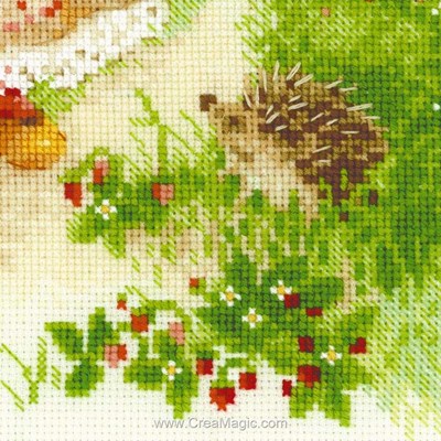 Kit Broderie Point De Croix Riolis 'Thé à La Framboise' – Modèle Complet