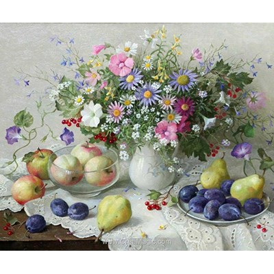 Broderie diamant flower & fruit still life de Diamond Painting