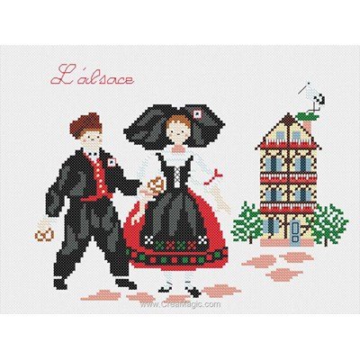 Broderie traditionnelle Marie Coeur costumes traditionnels d'alsace