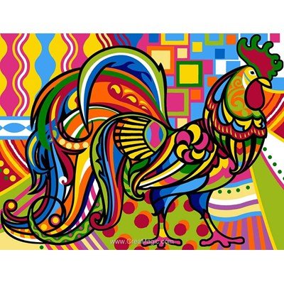 Canevas coq patch - Margot