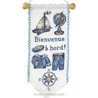 Kit bannière à broder bienvenue à bord - Princesse