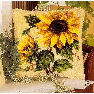 Coussin point noue le tournesol de Vervaco